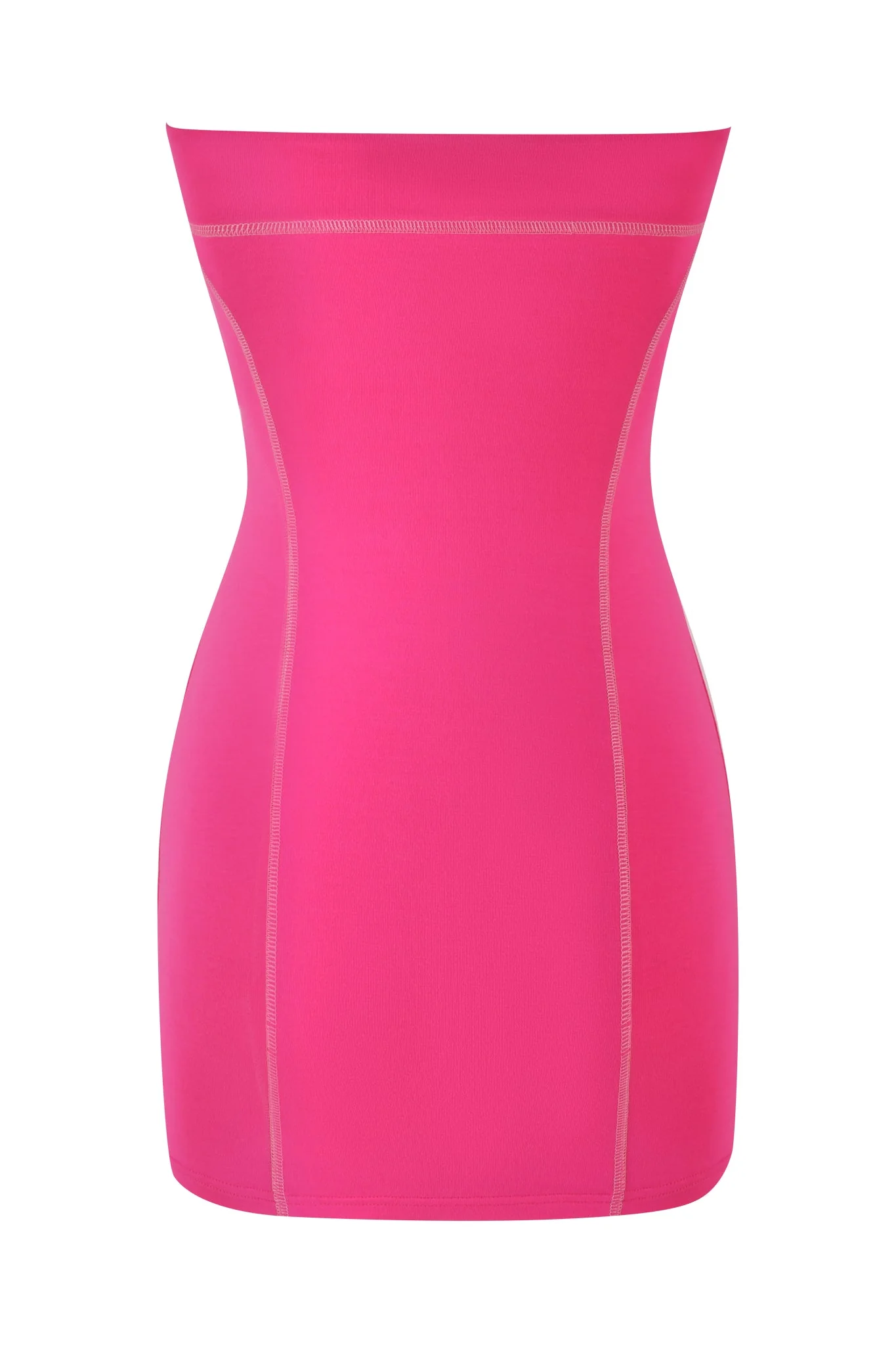 Blare Tube Mini Dress - Pink : Hot Pink