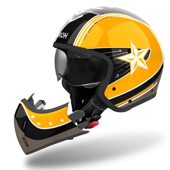 Casque modulable Airoh J110 - COMMAND - JauneRef : AR1406-C6359
