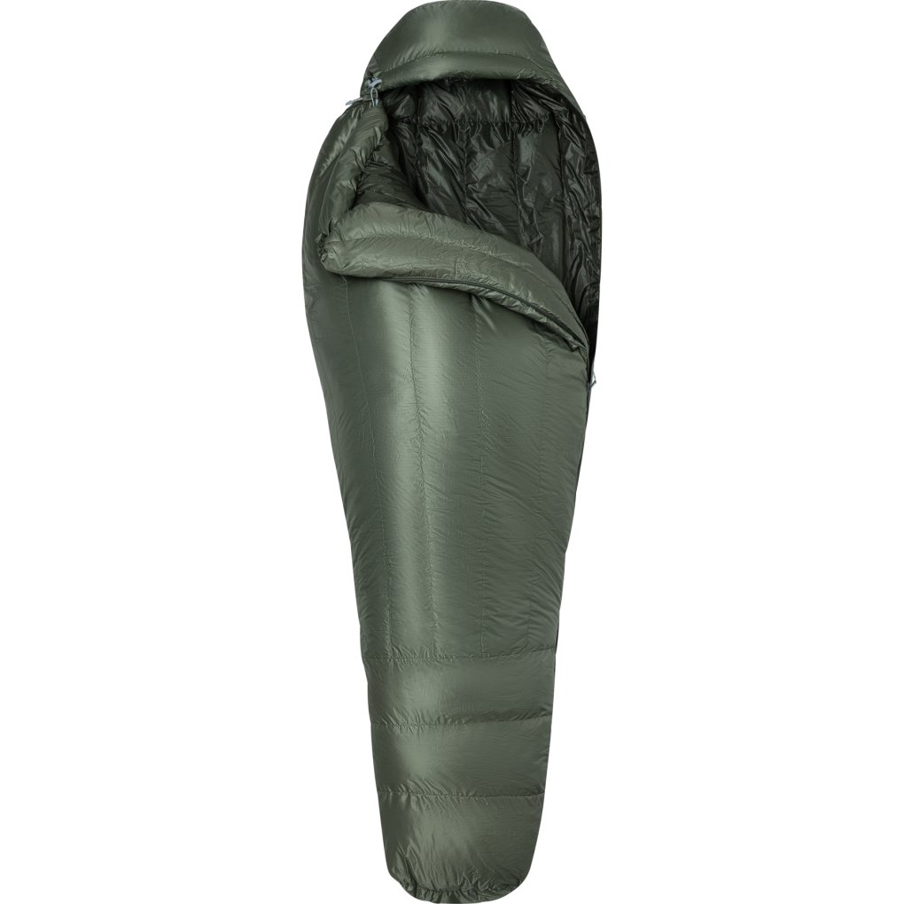 Marmot HiberNest 30 Standard Down Sleeping Bag - Zip left - olive grove/nori