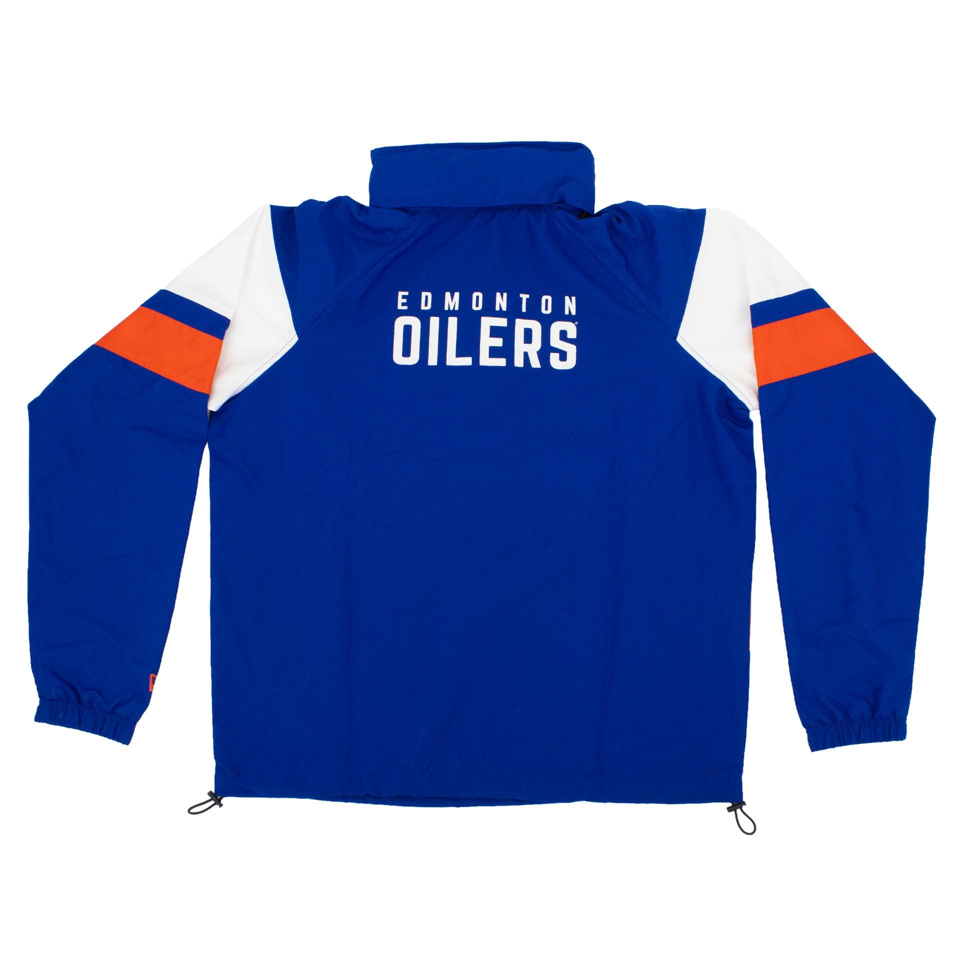 Edmonton Oilers NHL Quarter Zip Windbreaker Jacket Blue