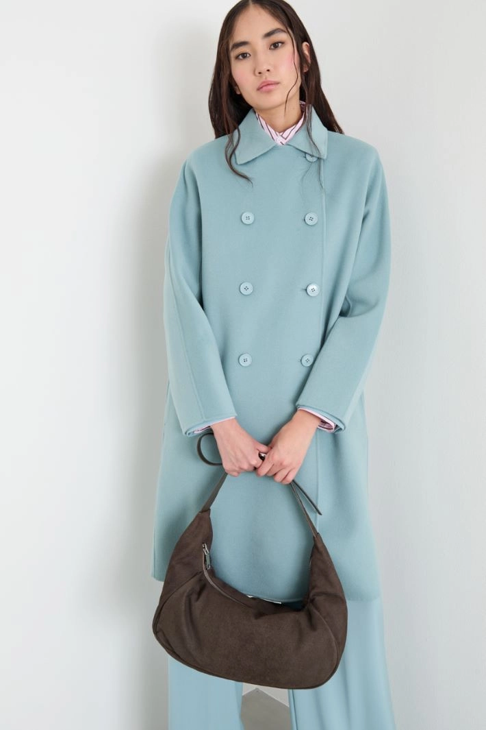 Double-breasted coat - LIGHT BLUE