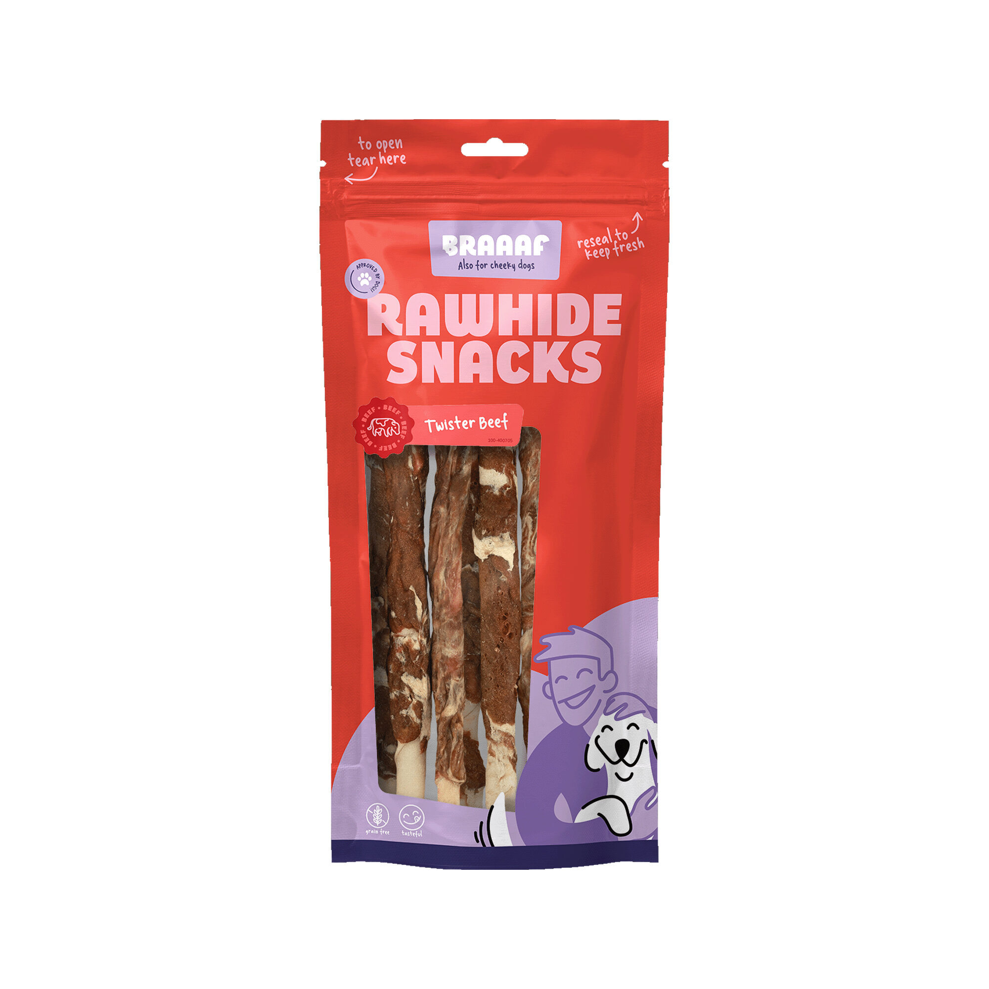 Braaaf Twister - Beef and Fish - 3 pieces