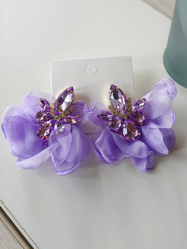 Flower Shape Drop Earrings