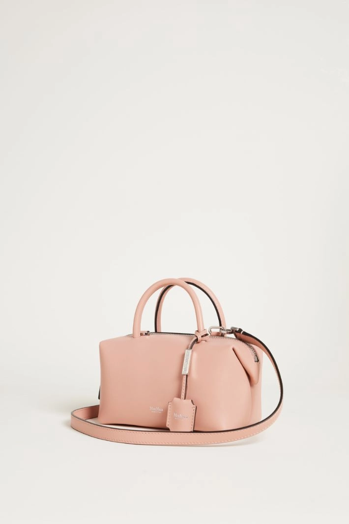 Leather bowling bag - PINK