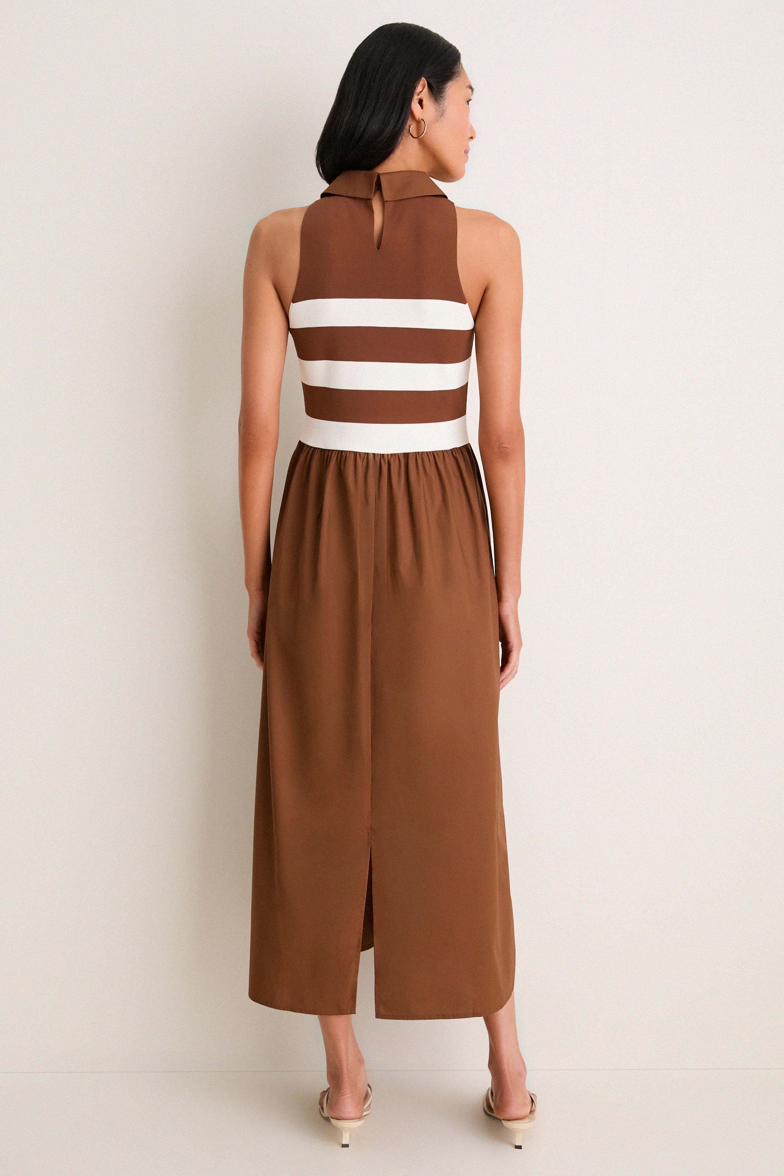 Chocolate Stripe Marina Dress