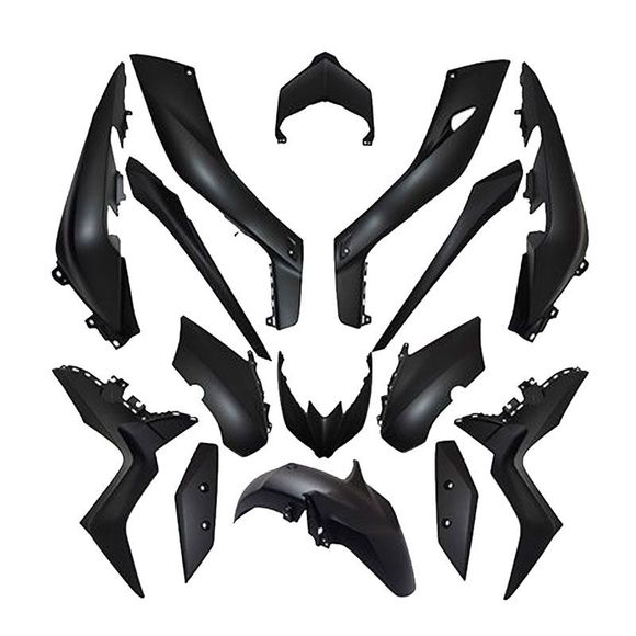 Kit carénage P2R Yamaha X-max (15 pièces) Adaptable - NoirRef : P0004