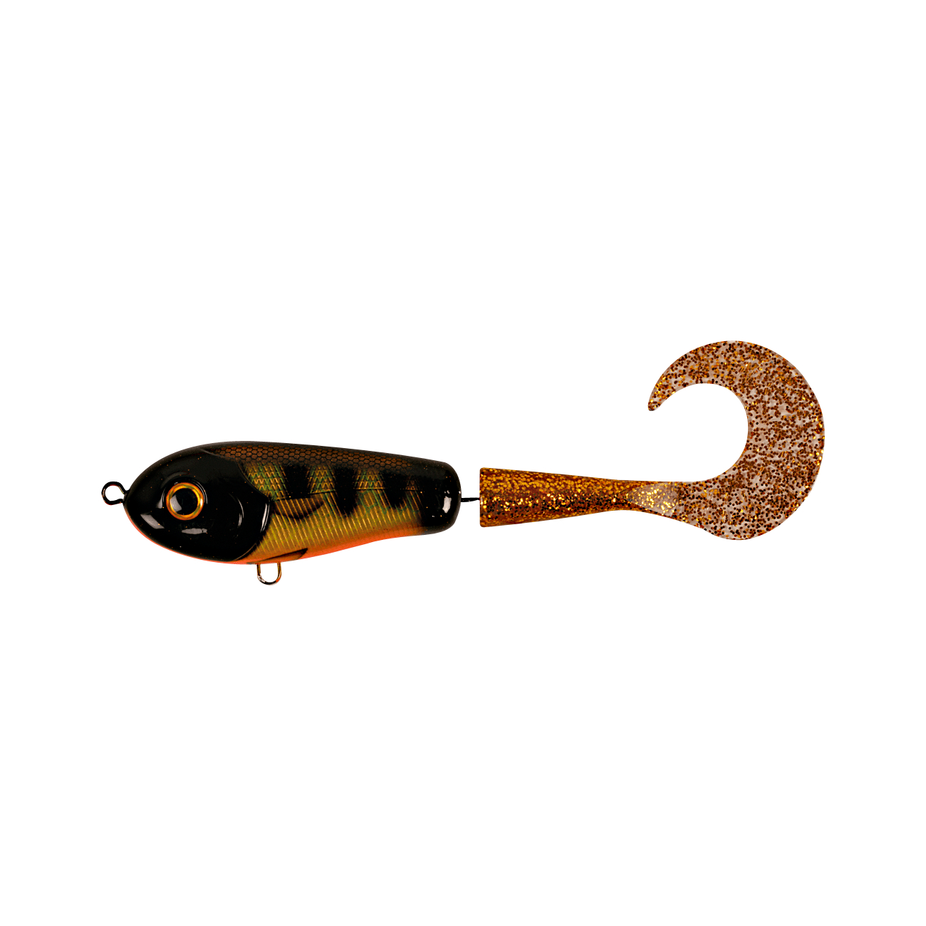 Wobbler Wolf Tail (Black Okoboji Perch-Gold)