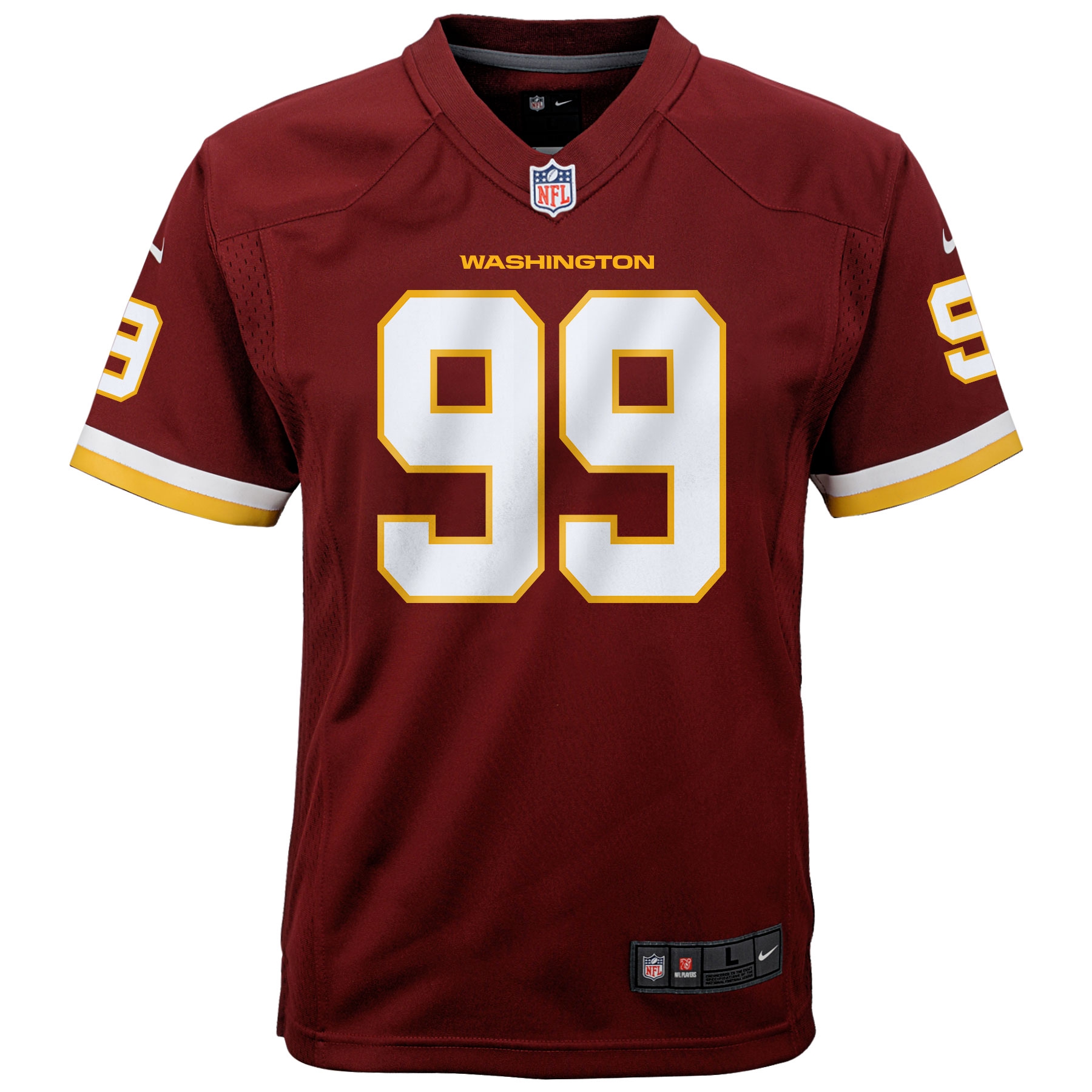 Chase Young #99 Washington Football Team Nike Game NFL Jersey Red (YOUTH)