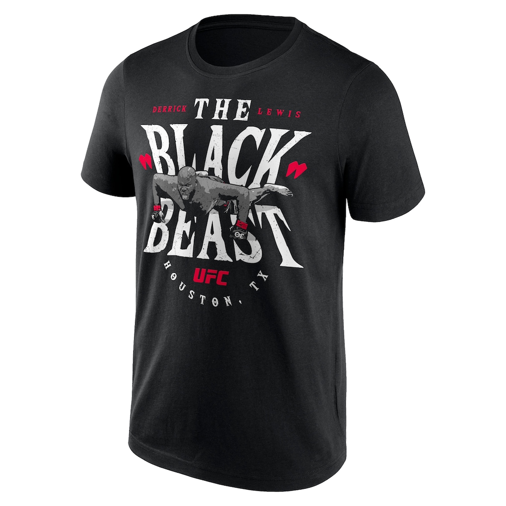 UFC Derrick Lewis The Black Beast T-Shirt - Black - Mens