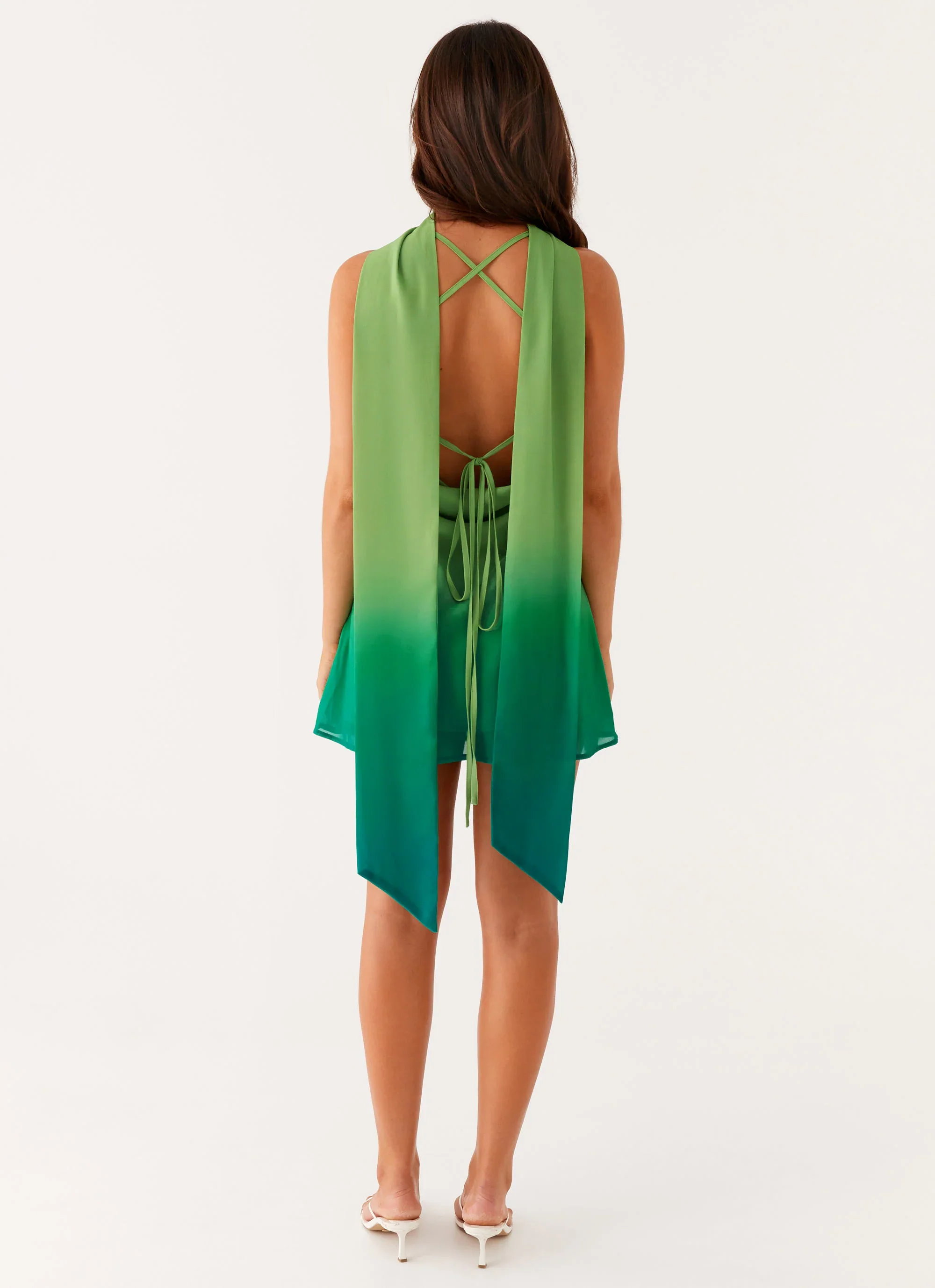 Parma Mini Dress - Green Ombre
