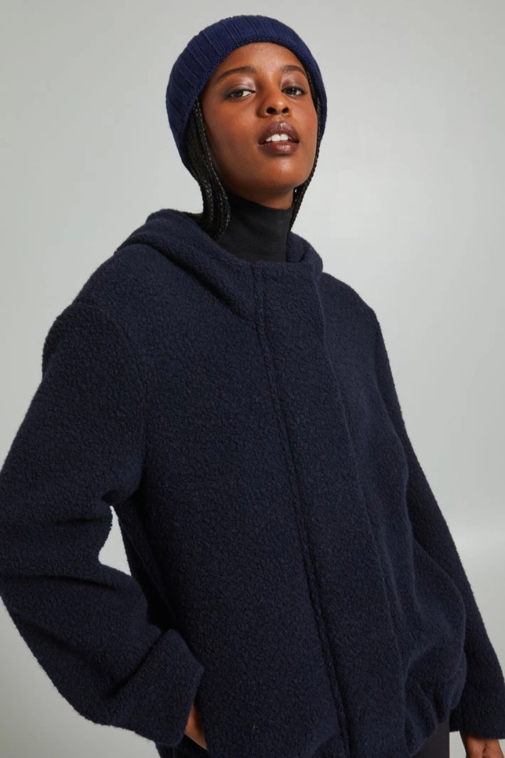 Turn-up beanie hat - NIGHT BLUE