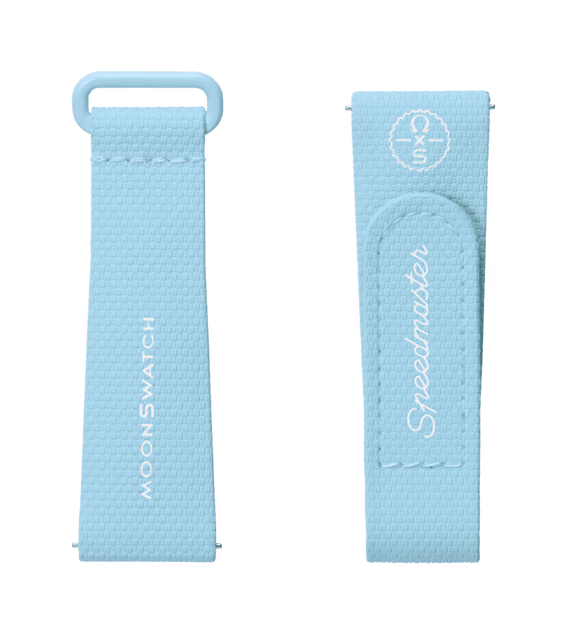 MOONSWATCH LIGHT BLUE/WHITE RUBBER