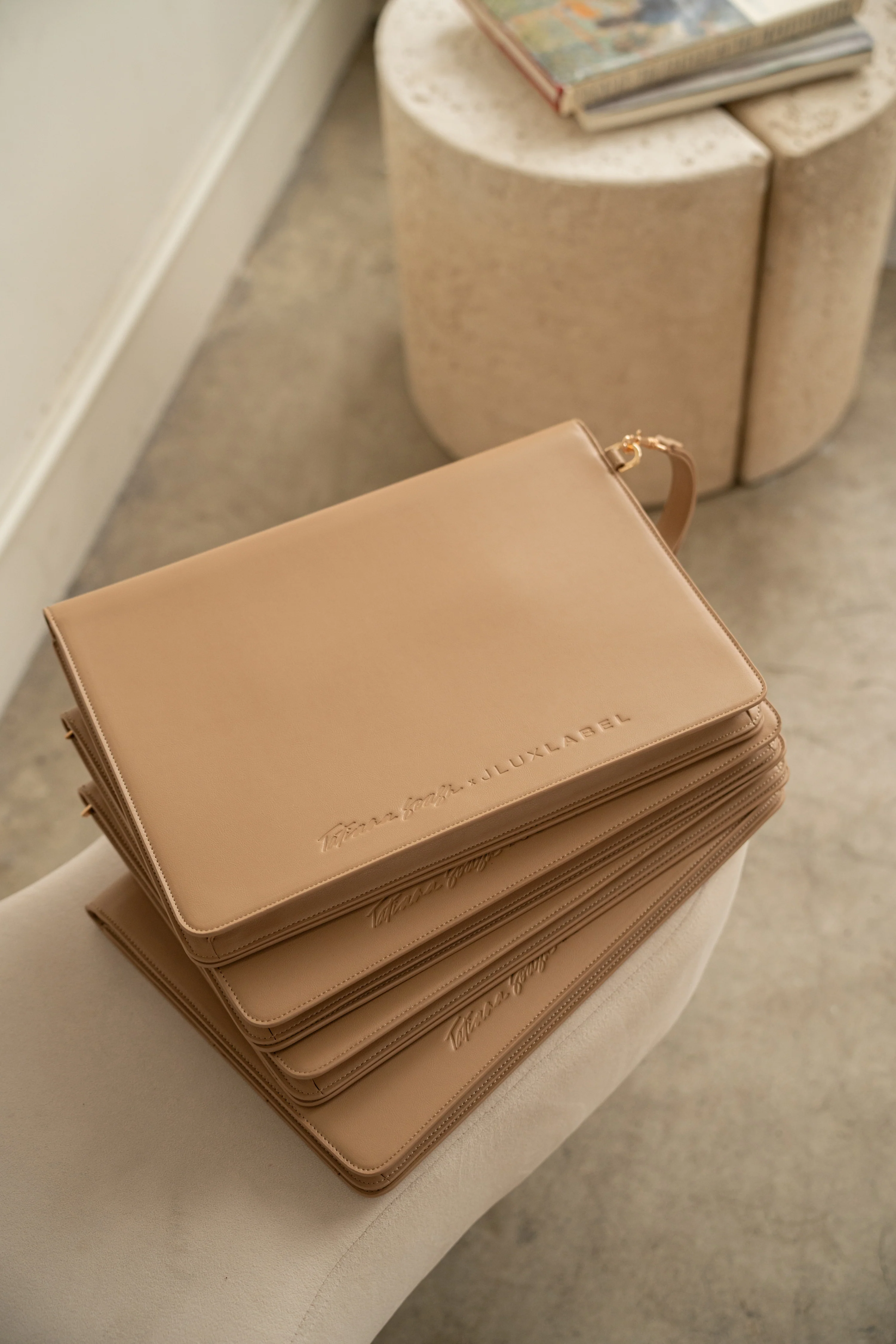Beige TATIANA SOASH x JLUXLABEL Dreams & Plans Catch All Bag