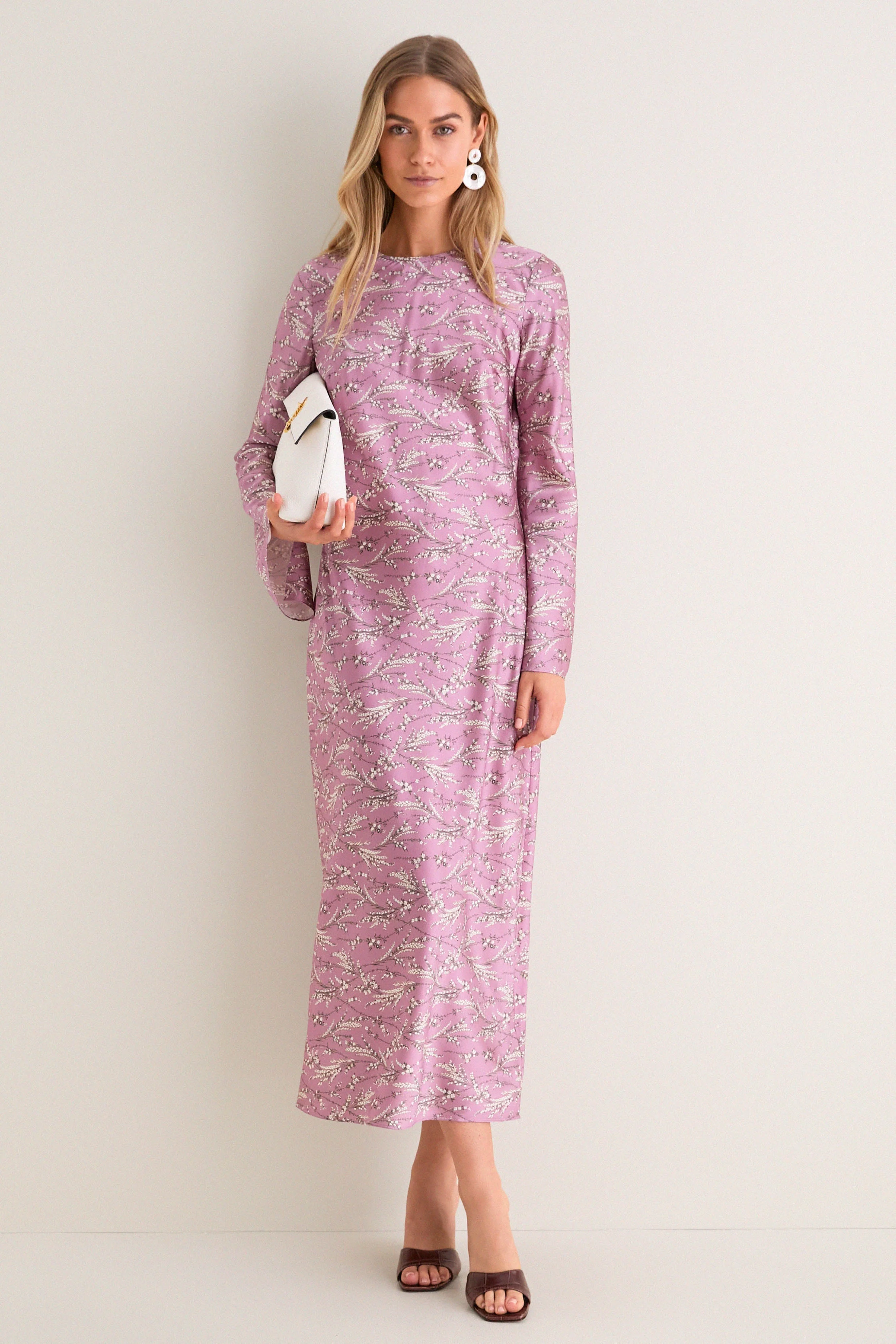 Orchid Haze Multi Midi Gemma Dress