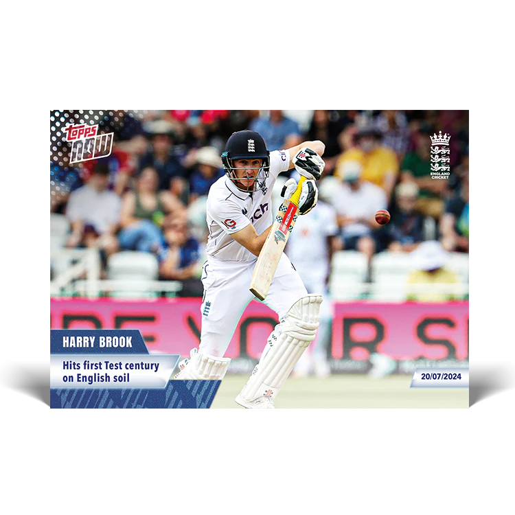 Harry Brook - Hits first Test century on English soil - 23/24 ECB TOPPS NOW® Card 11 - PR:55
