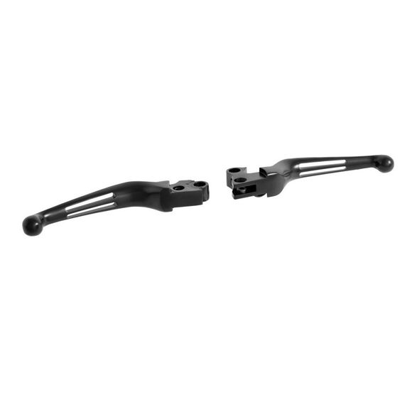 Highway Hawk Wide Blade Slotted Brake and Clutch Levers for Harley Davidson - BlackRef: HIG0230 / 457-142B
