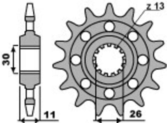 PBR Steel Standard 579M - 520 Output SprocketRef: Pbr00966A / 1077763001