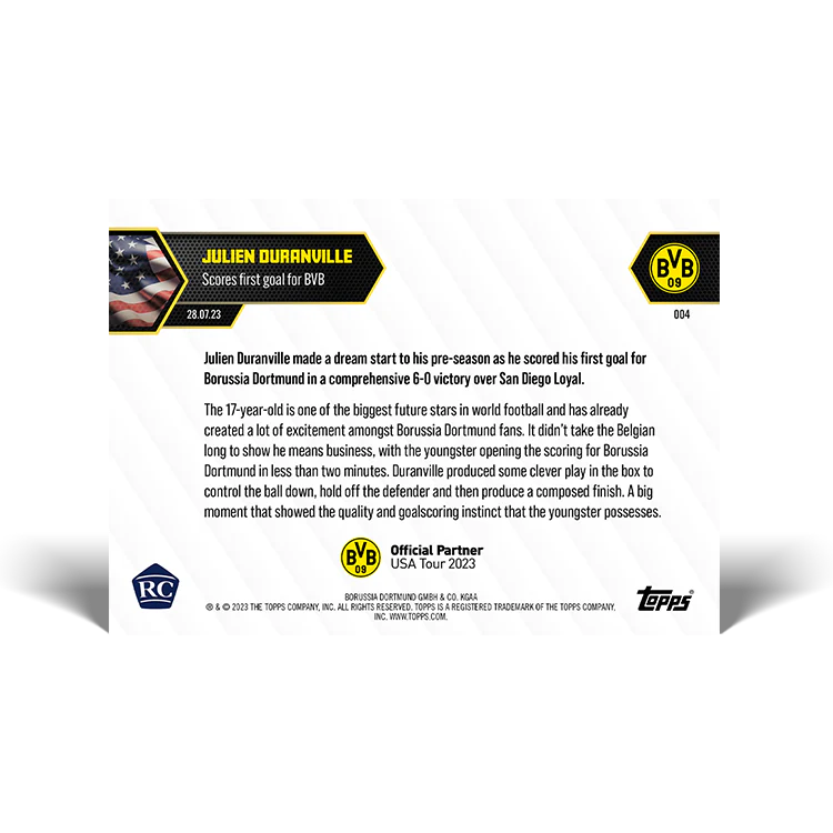 Topps UK - Scores first goal for BVB - BVB TOPPS NOW® Card #004