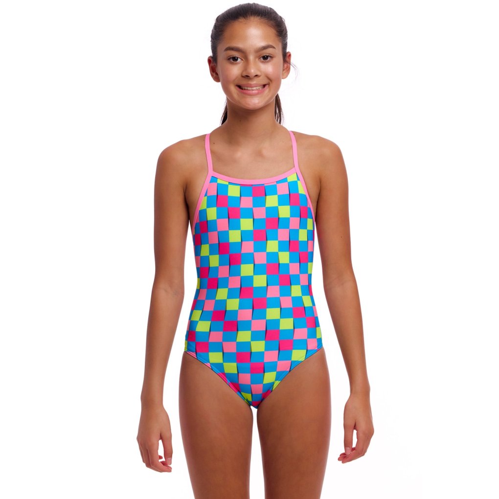 Funkita Tie Me Tight Eco One Piece Swimsuit Girls - Post It