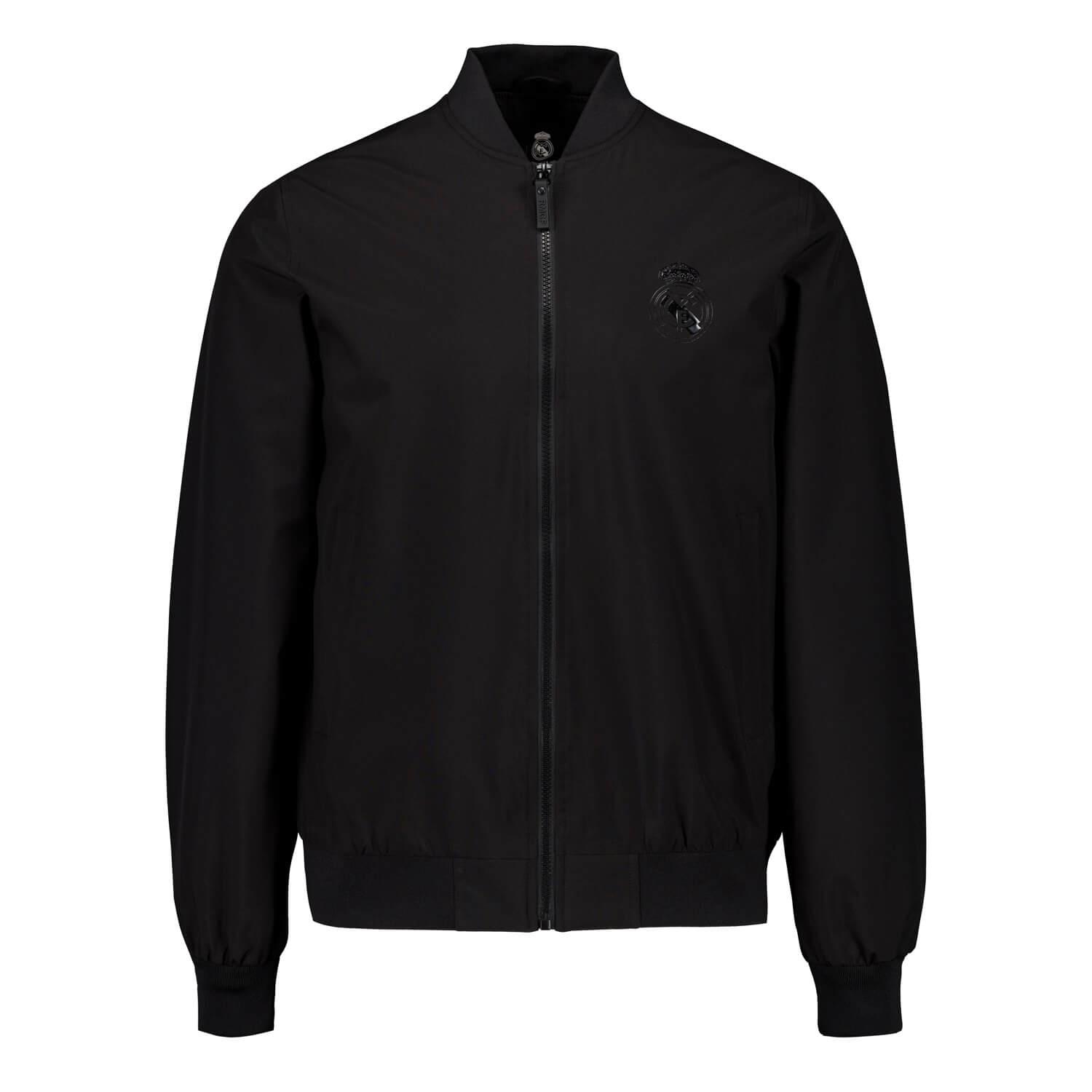 Mens Outerwear Bomber Jacket Black Real Madrid