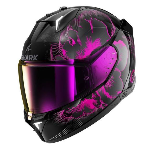 Shark SKWAL i3 Full-Face Helmet - MAYFER + PINK IRIDESCENT SHIELD - Black / PinkRef: SH1884