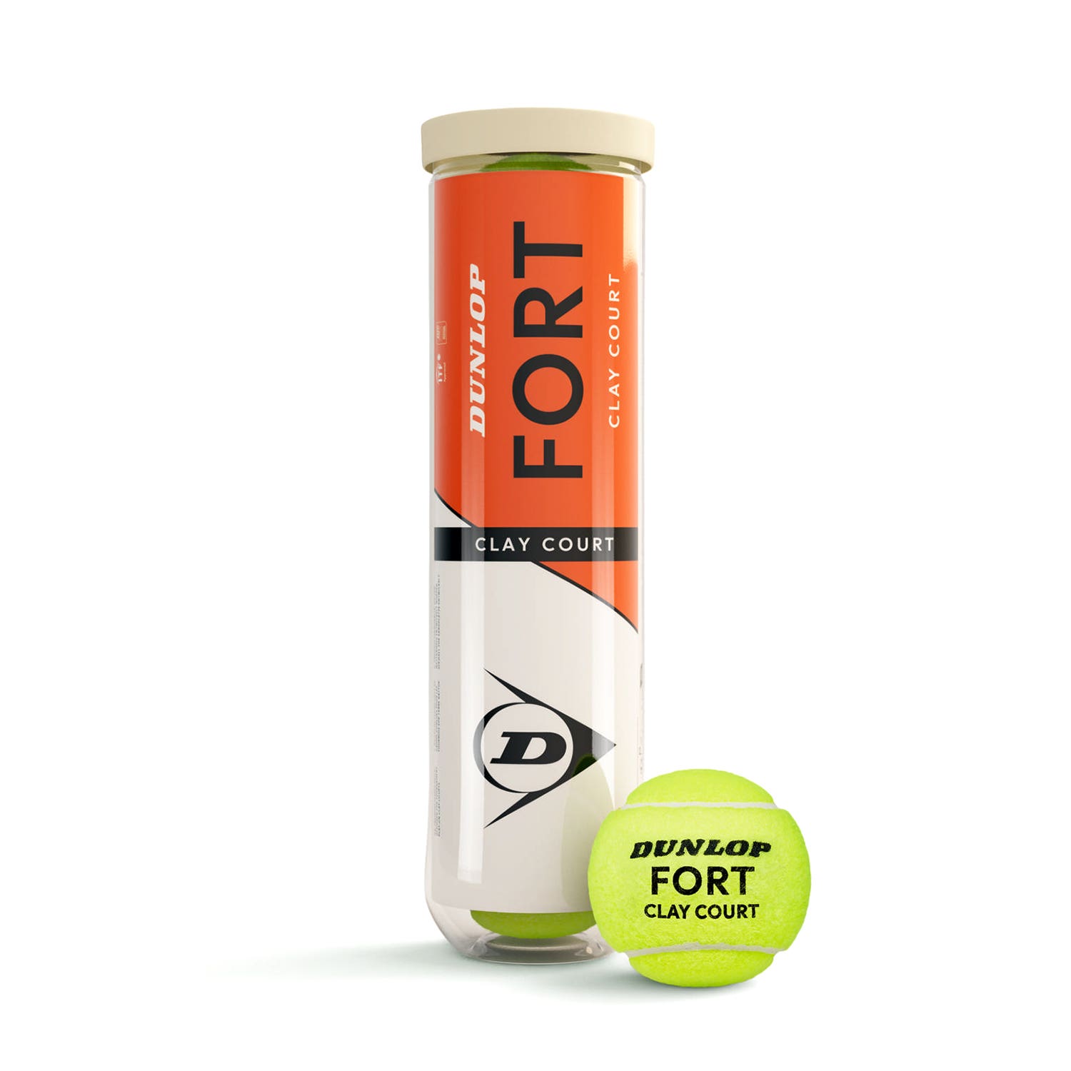 BOX OF 18 CANS X 4 BALLS DUNLOP FORT CLAY COURT 4PET
