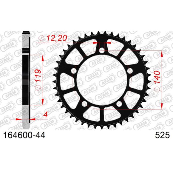 AFAM 525 Chain Kit Steel Type OriginalRef: AA0115 / KIT100131