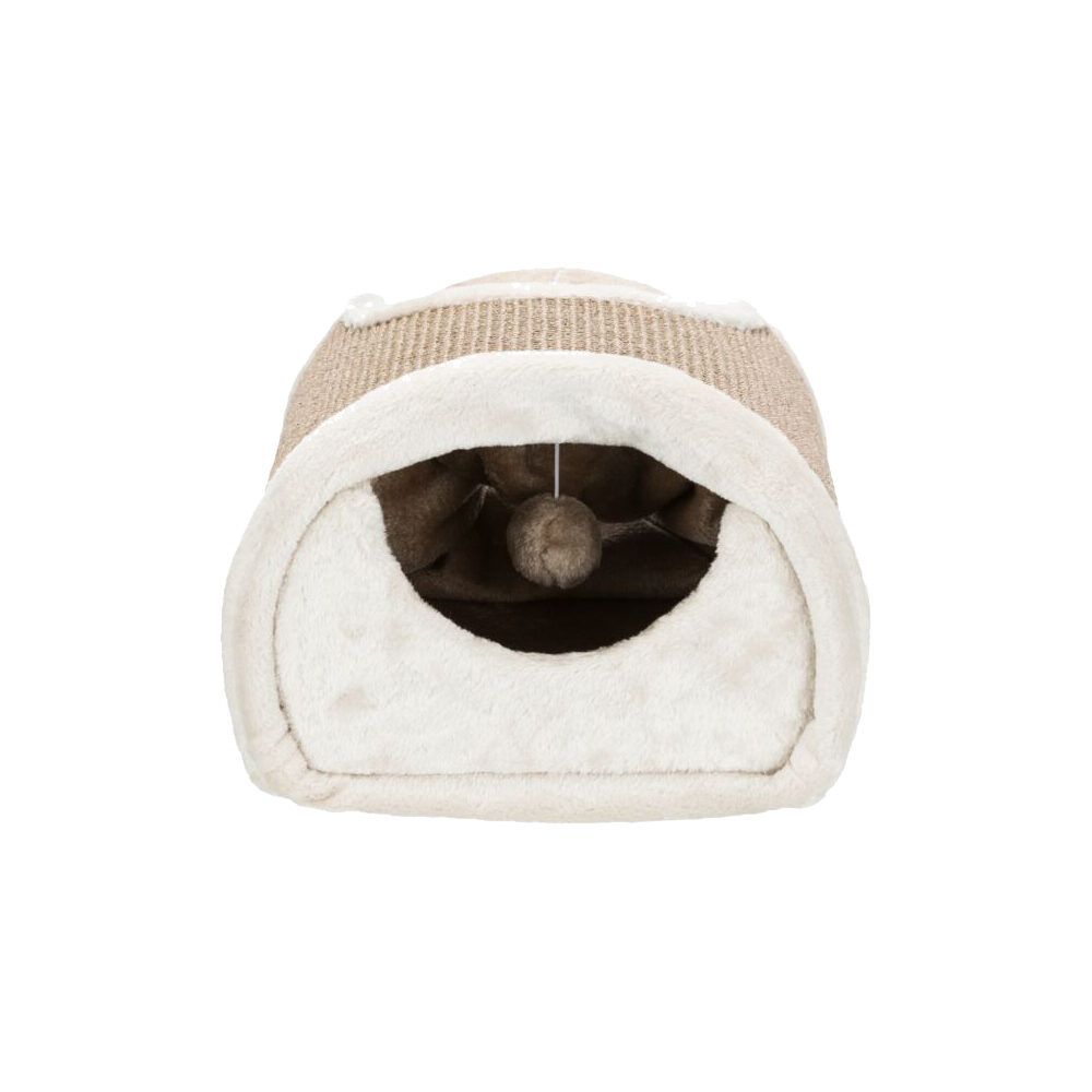 Trixie - Cat Scratching Tunnel - Plush/Sisal - 110 × 30 × 38 cm
