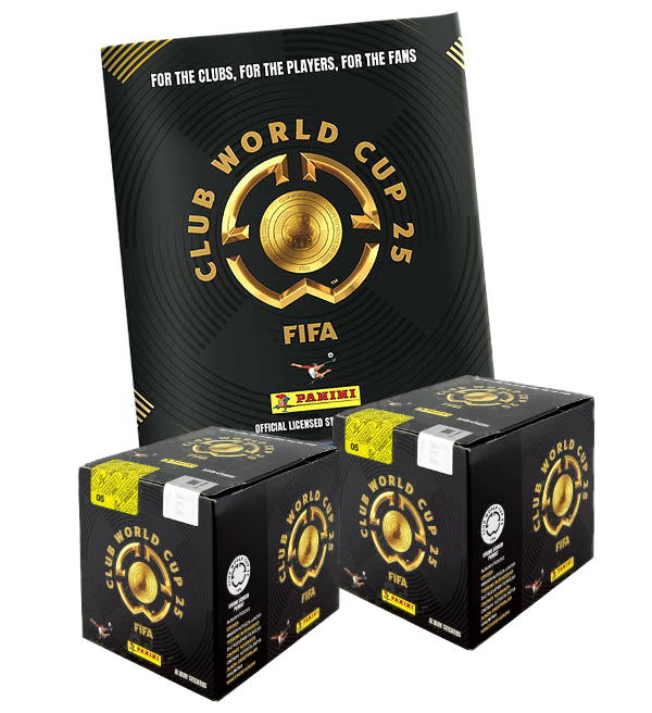 Panini FIFA Club World Cup 2025 Stickers - Album + 2 Boxes (=100 Packets)