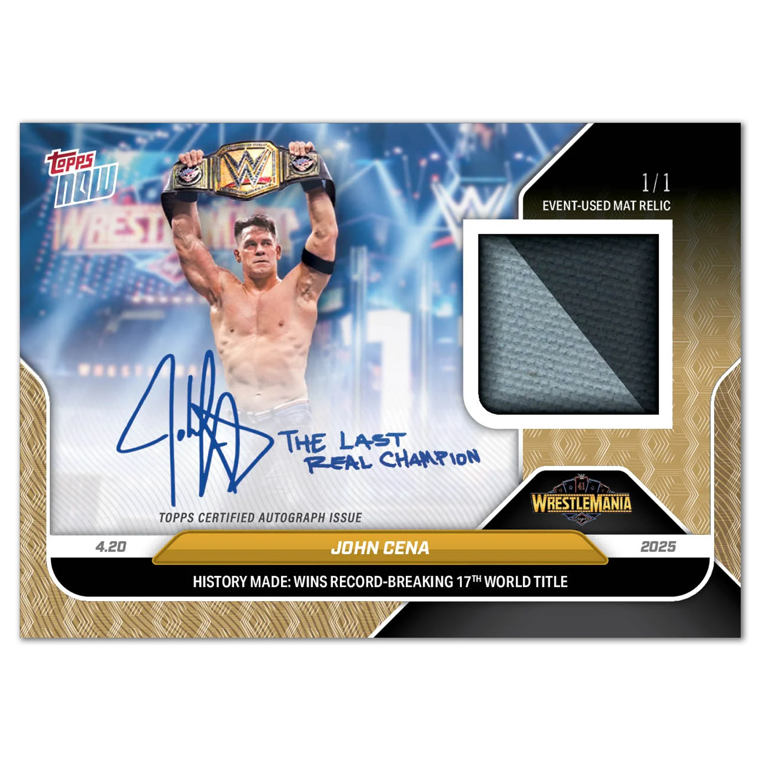 John Cena - 2025 WWE Topps NOW® - Card 46 - LOOK FOR RELICS AND AUTO-RELIC