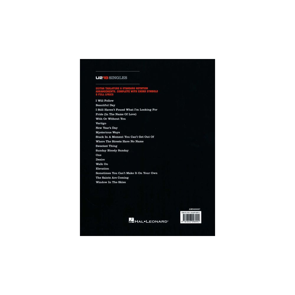 Wise Publications U2 18 Singles – Thomann Ireland