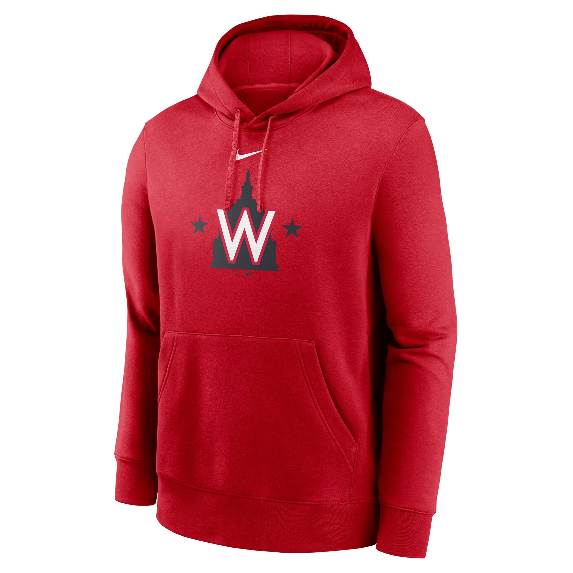 Washington Nationals Alternate Logo Nike Club Fleece MLB Hoodie Red