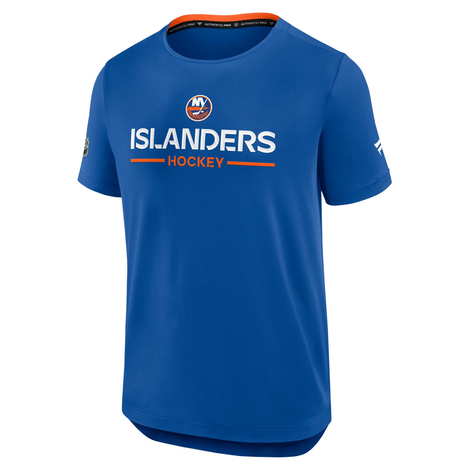 New York Islanders Sabres 2025/26 Authentic Pro Rink Tech NHL T-Shirt Blue