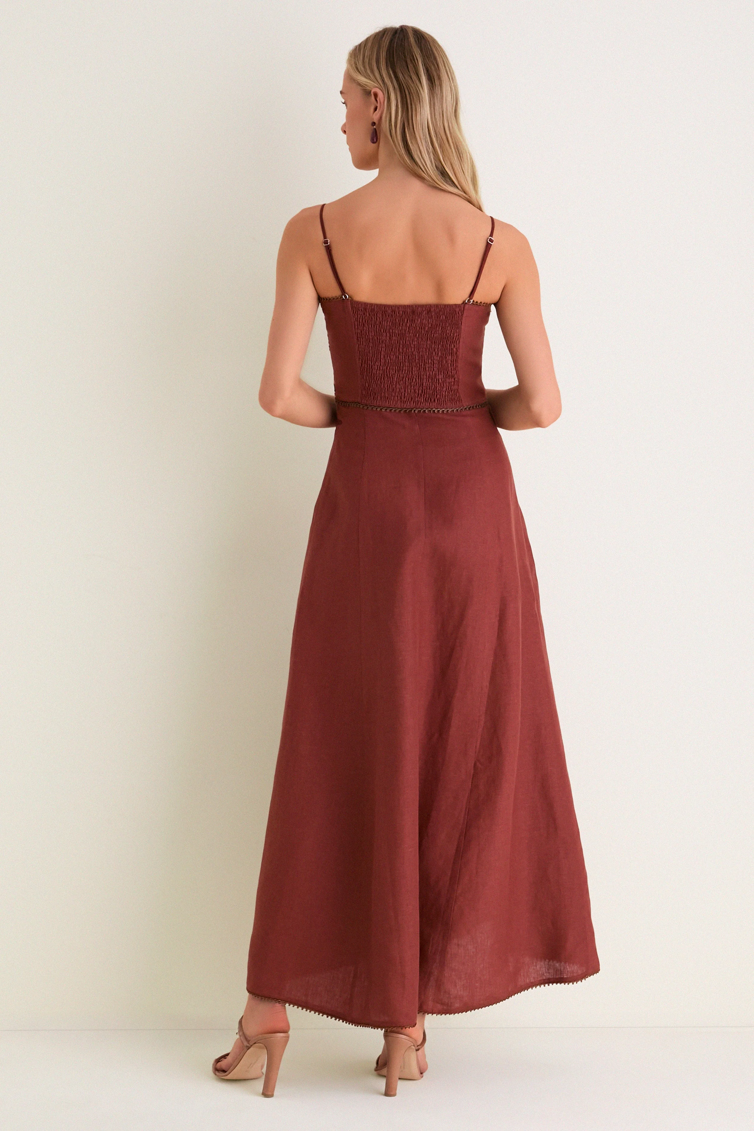 Terracotta Carolina Midi Dress