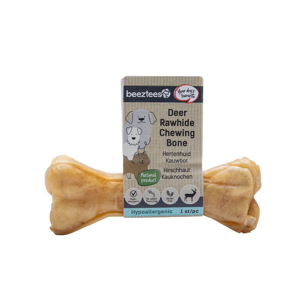 Beeztees Deer Skin Chew Bone - 10 cm