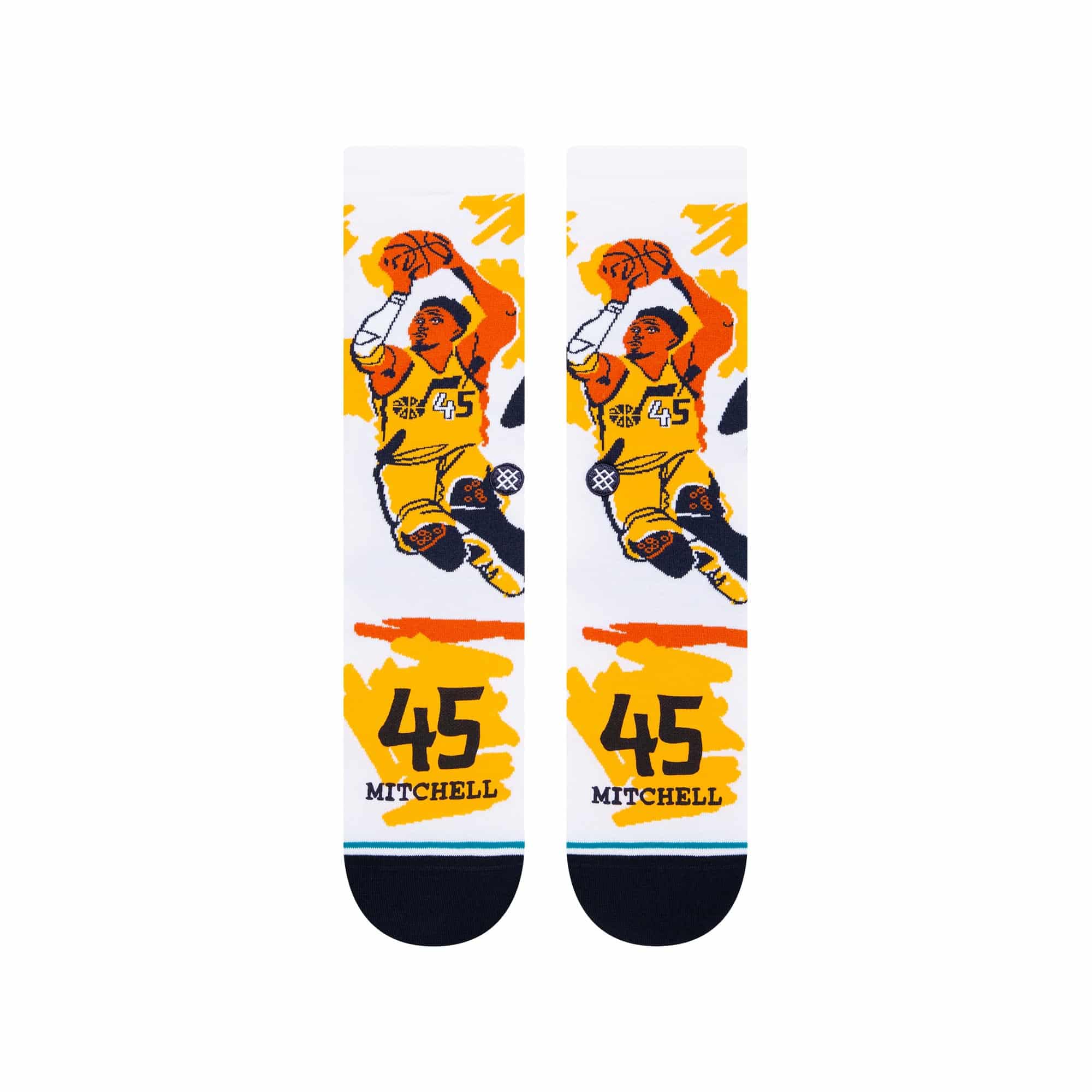 Donovan Mitchell Utah Jazz Stance Paint NBA Crew Socks
