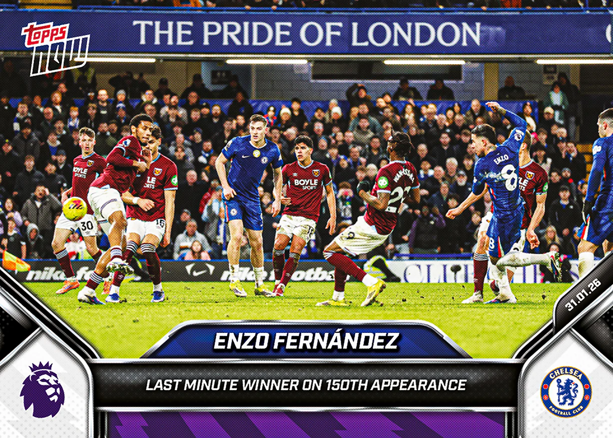 Enzo Fernández - 2025-26 Premier League Topps NOW® - Card 120 - PR: 611