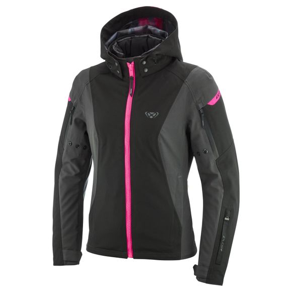 Blouson Moto Ixon BURNING LADY - Gris / RoseRef : IX1683