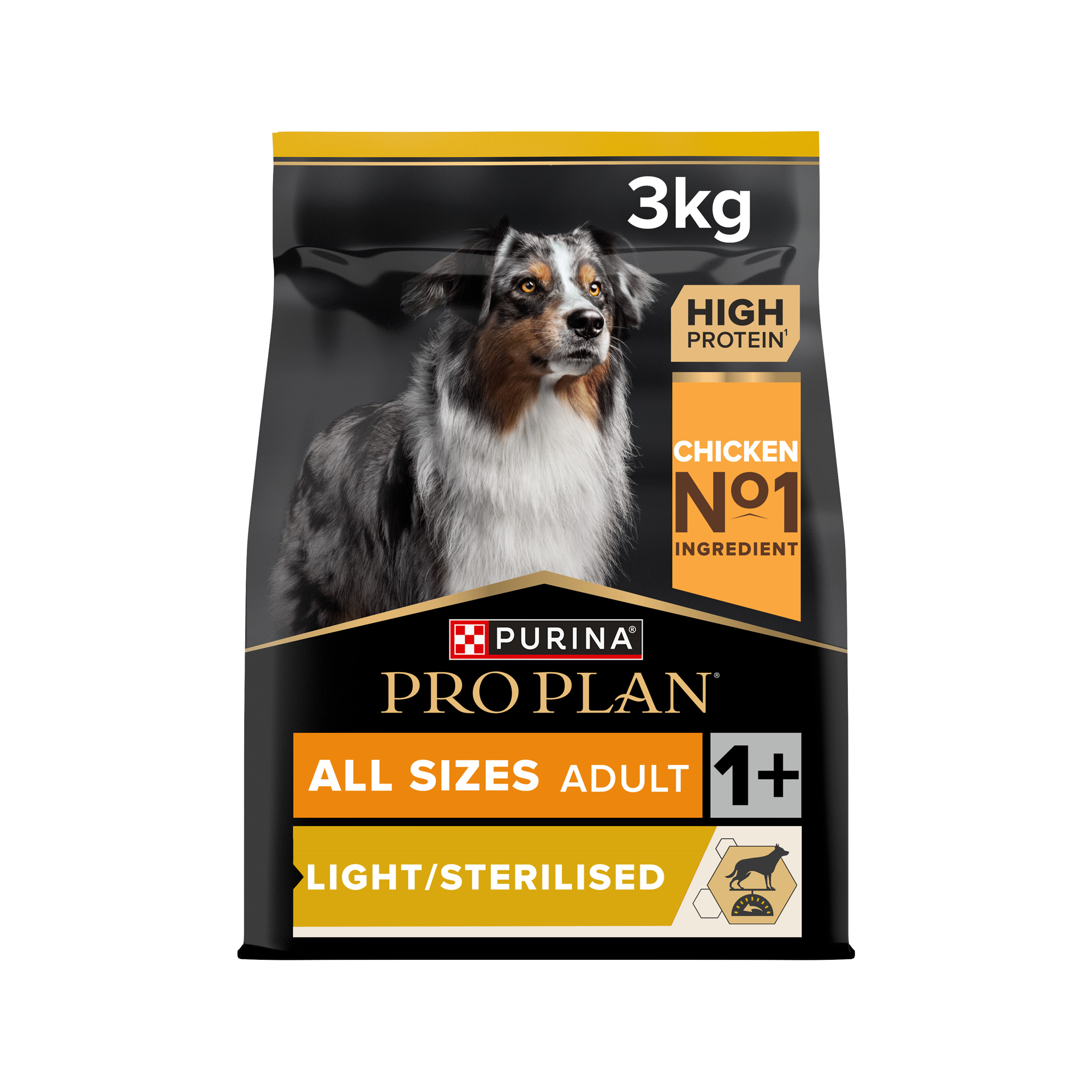 Purina Pro Plan Dog All Size Adult - Light/Sterilised - Chicken - 3 kg