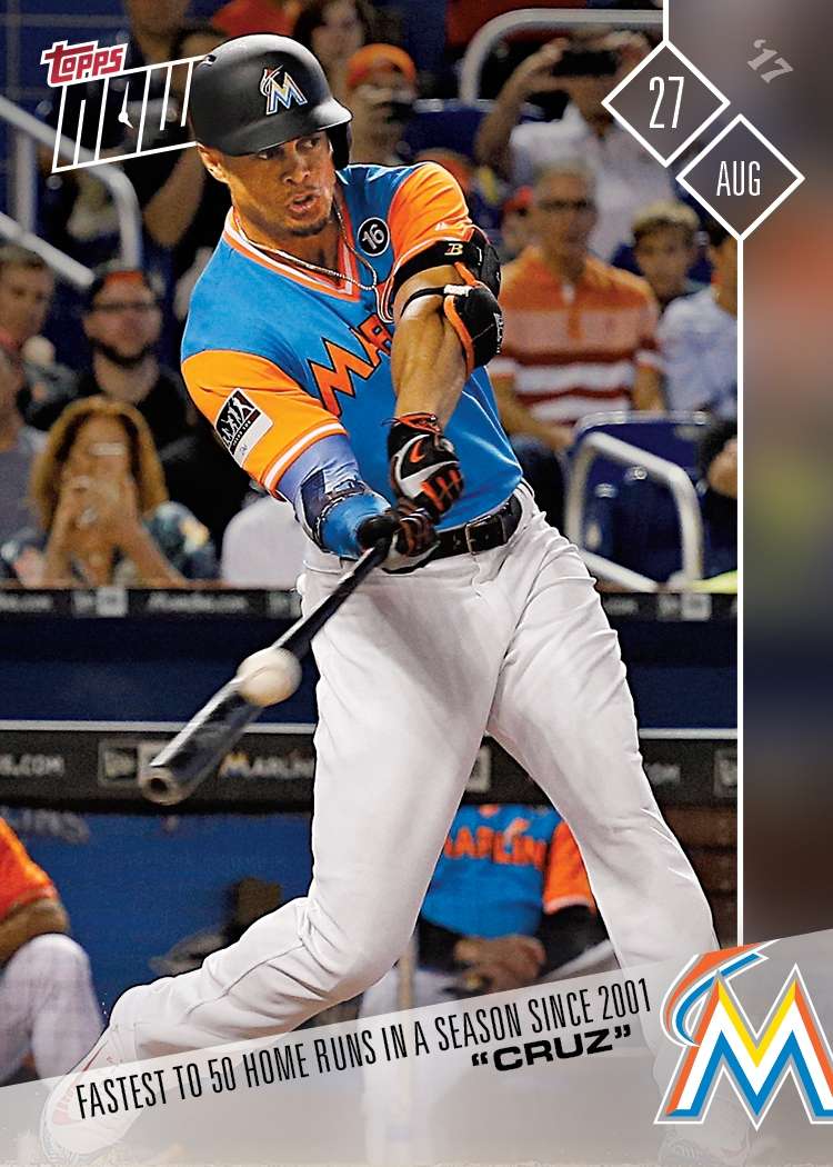 Giancarlo Stanton - 08/27/2017 TOPPS NOW® CARD 525 - Print Run: 452