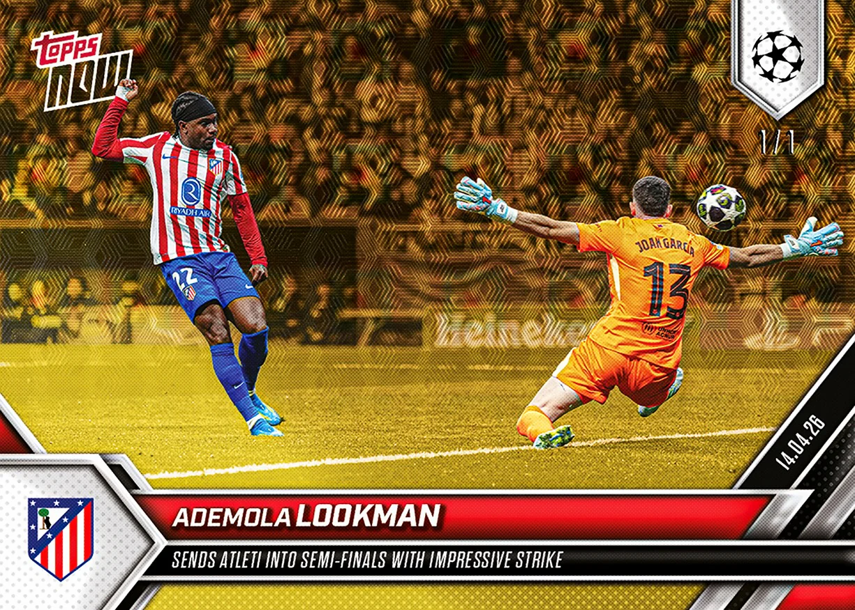 Ademola Lookman - 2025-26 UCL Topps NOW® - Card 122 - PR: 386