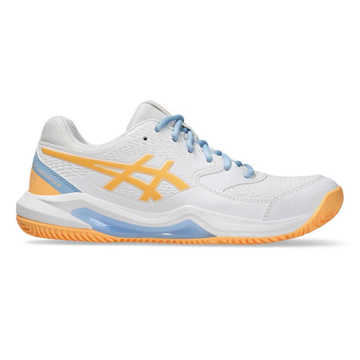 ASICS GEL-DEDICATE 8 PADEL WHITE ORANGE WOMAN 1042A241