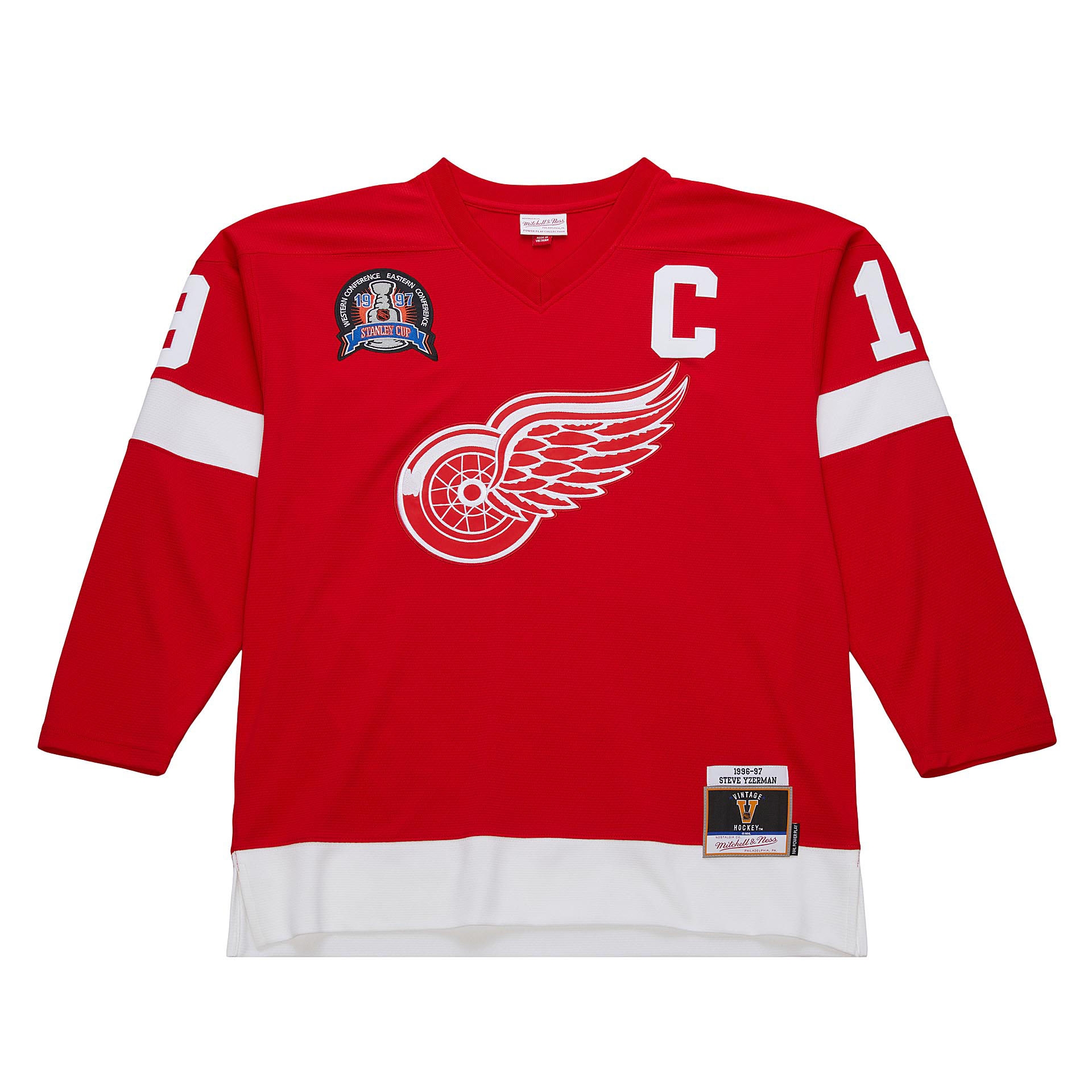 Steve Yzerman #19 Detroit Red Wings 1996-97 Premium Power Play NHL Jersey Red