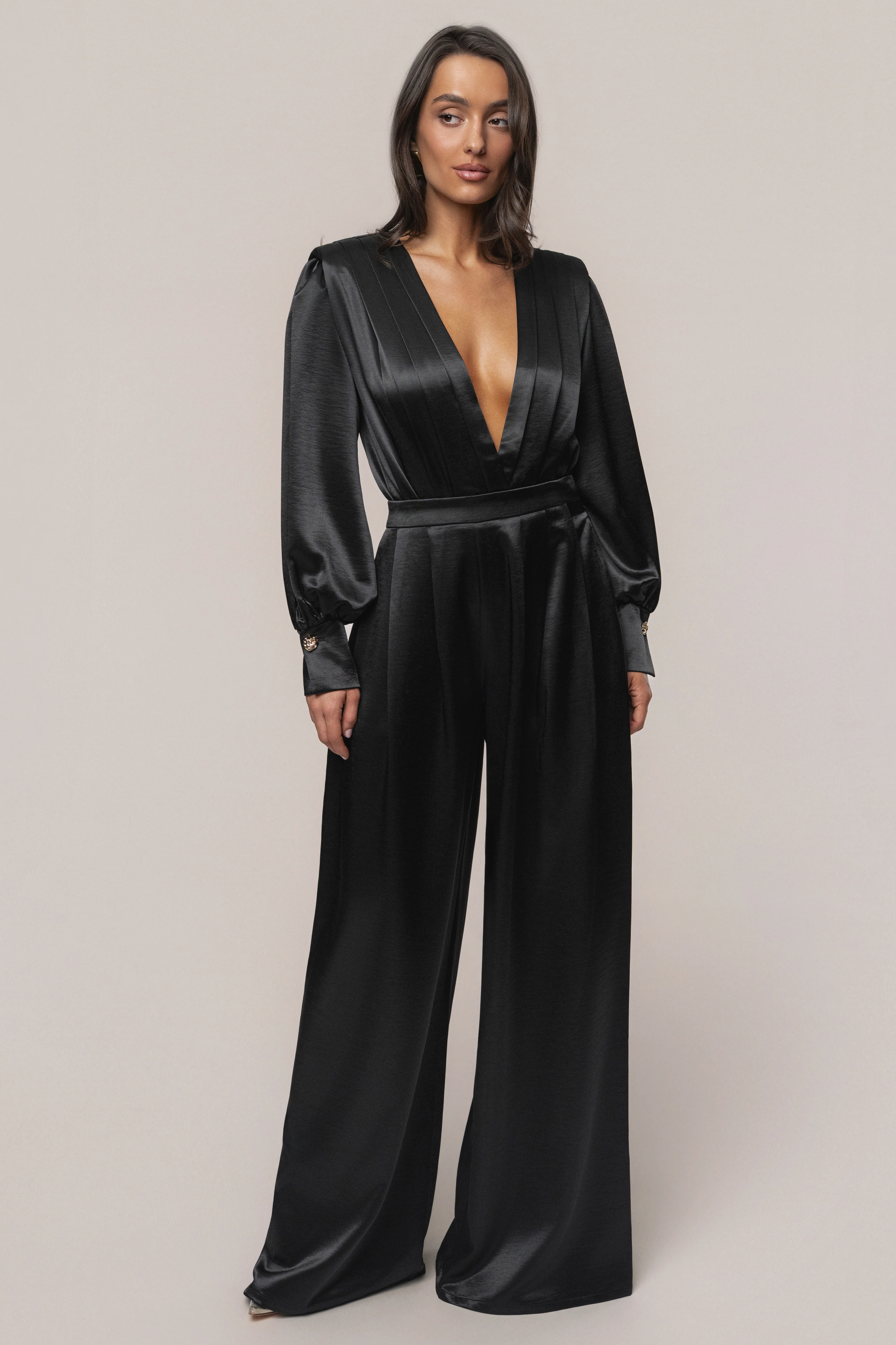Black Satin Radiance Bodysuit