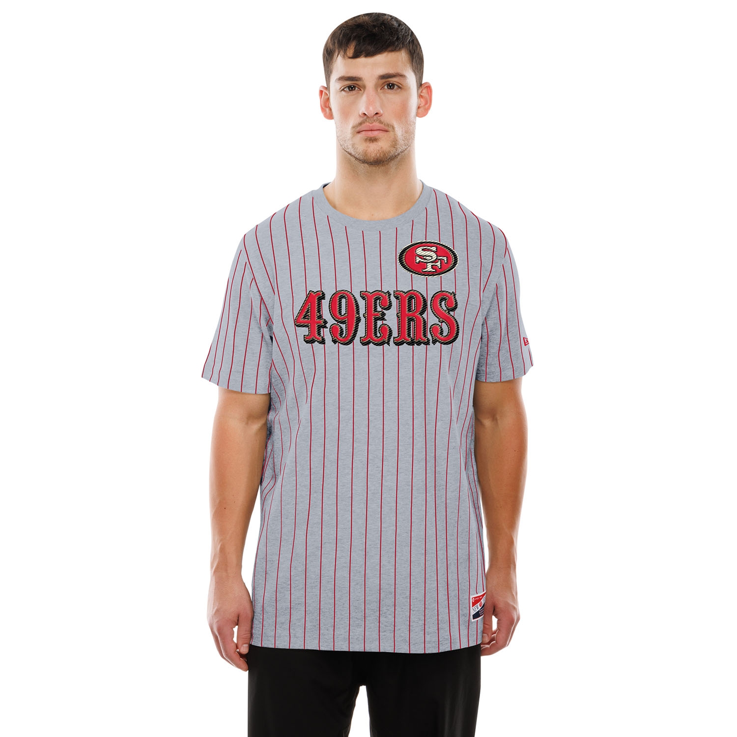 San Francisco 49ers Retro Stripe NFL T-Shirt Gray