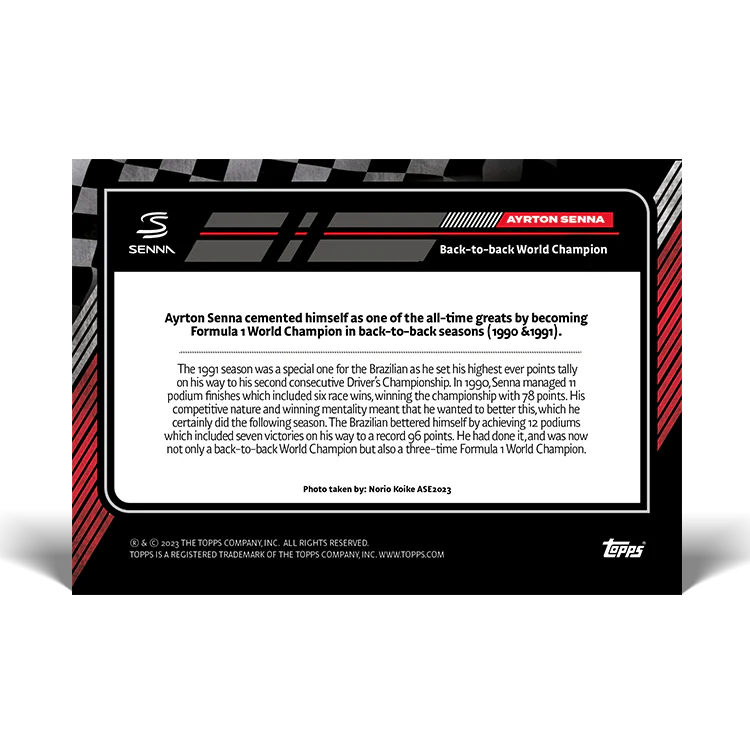 Topps UK - The Story of Senna - Card #37