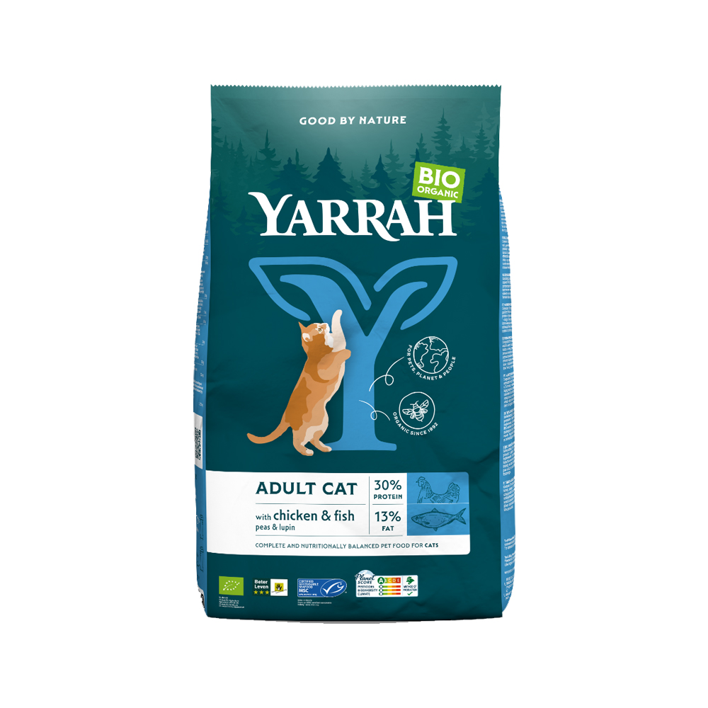 Yarrah - Dry cat food with Fish Bio - 10kg