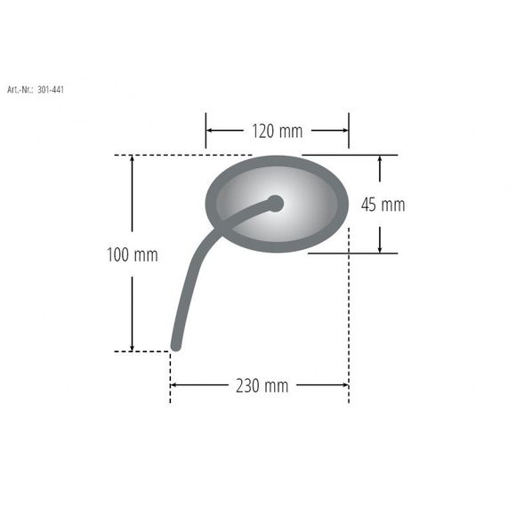 Highsider ACTION Rearview Mirror (unit) Universal - GrayRef: HGI0130