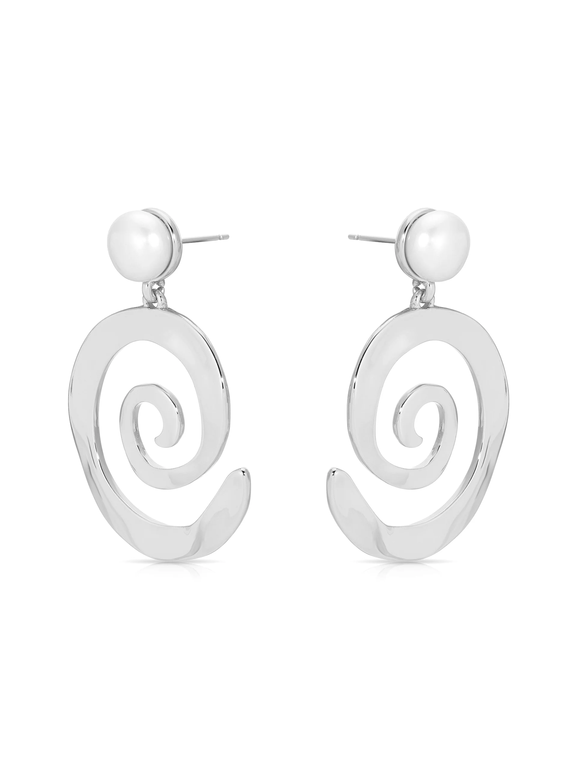 Aura Swirl Pearl Earrings