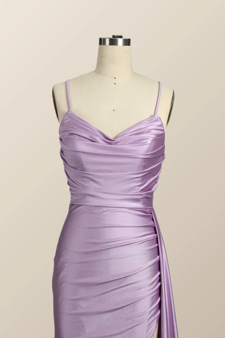 Sweetheart Lilac Ruched  Mermaid Long Formal Dress